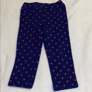 Gymboree Navy blue/red polka dot stretchy pants